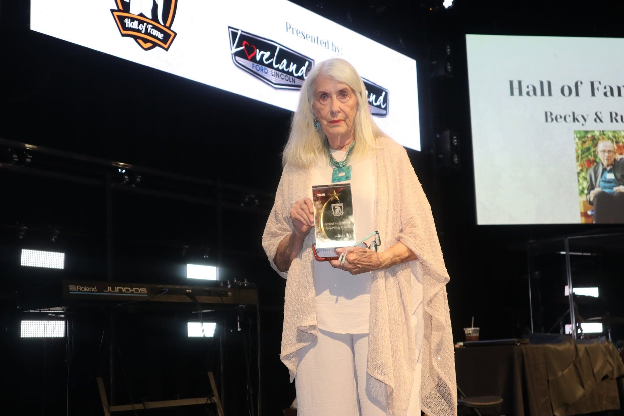Lifetime contributor honored with a Hall of Fame plaque